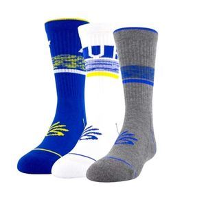 UNDER ARMOUR Kids' Curry Phenom Crew Socks 3-Pack shoe size 4.5-7 youth new